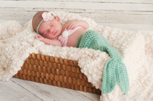 Baby in Mermaid Costume